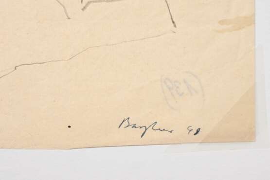 2 Bargheer, Eduard (1901-1979) "Boote am Strand" und "Schiff im Hafen", je u.r. sign./dat., ca. 21,8x28cm, leicht vergilbt, Randdefekte - Foto 2