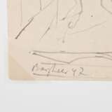 3 Bargheer, Eduard (1901-1979) "Strandszenen" 1947, je u. sign./dat., verso je sign./dat./bez. "Badende I, II, III", ca. 22x27,8cm, leicht vergilbt, Randdefekte - photo 3