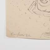 3 Bargheer, Eduard (1901-1979) "Strandszenen" 1947, je u. sign./dat., 2x verso sign./dat./bez. "Badende IX" und "Schirme am Strand", ca. 22x28cm, leicht vergilbt, z.T. verso Montagereste - Foto 2