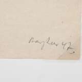 3 Bargheer, Eduard (1901-1979) "Strandszenen" 1947, je u. sign./dat., 2x verso sign./dat./bez. "Badende IX" und "Schirme am Strand", ca. 22x28cm, leicht vergilbt, z.T. verso Montagereste - Foto 3