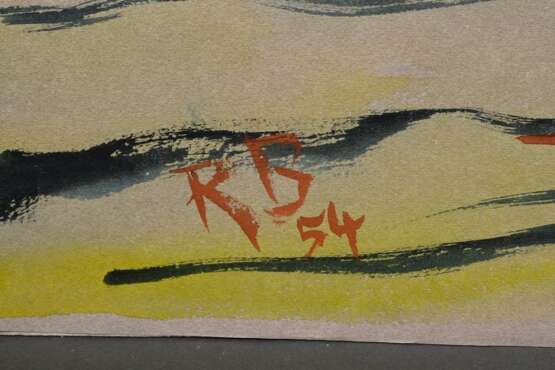 Behrend, Rudolf (1895-1979) "Schiff bei Sonnenuntergang" 1954, Aquarell, u.l. monogr./dat., BM 52,5x69,5cm, min. Altersspuren - Foto 2