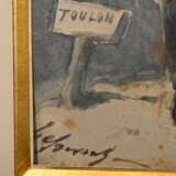Chéret, Jules (1836-1932) „Reiter in Uniform bei Toulon“, Aquarell, u.l. sign., 15x20cm (m.R. 41x51,3cm) - photo 3