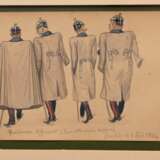 Christiansen, Rasmus (1863-1940) „Studenten und Militär“ 1902, Bleistift/Aquarell, 3 Zeichnungen in einem Rahmen, je sign./bez./dat., je 10,2x15,8cm (m.R. 45,5x24,5cm), kleine Defekte - photo 4