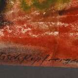 Gotsch, Friedrich Karl (1900-1984) "Fischkopfreigen" 1946, Gouache, o.r. monogr./sign./dat., u. betit./bez., 42,5x60cm, herstellungsbedingt leichte Fältchen, verso Montagereste - Foto 3