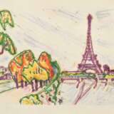 Hauptmann, Ivo (1886-1973) „Paris“ 1952, Öl/Buntstift, u. sign./dat./betit., freigestellt gerahmt, BM 38,5x46,5cm (m.R. 54,5x62cm) - photo 1