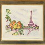 Hauptmann, Ivo (1886-1973) „Paris“ 1952, Öl/Buntstift, u. sign./dat./betit., freigestellt gerahmt, BM 38,5x46,5cm (m.R. 54,5x62cm) - photo 2