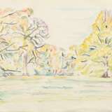 Hauptmann, Ivo (1886-1973) „Hirschpark“ 1914, Kohle/Aquarell, u.r. sign./dat., BM 32,3x50,5cm (m.R. 45,3x63,5cm), 2 kleine Randeinrisse (1/1,5cm), leicht fleckig - photo 1