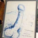 John, Augustus (1878-1961) "Curious Jamaican Fruit/ Spunkius Erectus/ (vulg.) wild Poker-plant", 25,3x20,7cm, Knickspuren, kleine Defekte, als Geschenk an seinen Leibarzt Dr. K.C. Precope in den 1950er Jahren, … - photo 4