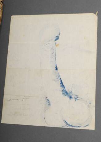 John, Augustus (1878-1961) "Curious Jamaican Fruit/ Spunkius Erectus/ (vulg.) wild Poker-plant", 25,3x20,7cm, Knickspuren, kleine Defekte, als Geschenk an seinen Leibarzt Dr. K.C. Precope in den 1950er Jahren, … - photo 6