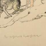 10 Mayrshofer, Max (1875-1950) "Groteske und Albträume", Tinte, 1x aquarelliert, je sign., BM 23,5x30cm, z.T. Montagereste und fleckig, Altersspuren, Provenienz: Slg. Gustav Bürger/München - photo 2