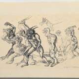 10 Mayrshofer, Max (1875-1950) "Groteske und Albträume", Tinte, 1x aquarelliert, je sign., BM 23,5x30cm, z.T. Montagereste und fleckig, Altersspuren, Provenienz: Slg. Gustav Bürger/München - photo 12