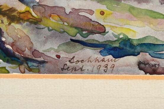 Mayrshofer, Max (1875-1950) "Wald bei Lochham" 1939, Aquarell, u.r. dat./bez., 16x24,3cm (m.R. 32,5x40,3cm), Provenienz: Slg. Gustav Bürger/ München - photo 3