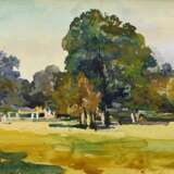 Mayrshofer, Max (1875-1950) "Parkszene", Aquarell, u.r. sign., 12,2x13,5cm (m.R. 30x36,8cm), Provenienz: Slg. Gustav Bürger/ München - photo 1