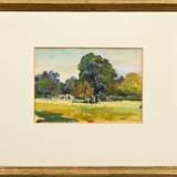 Mayrshofer, Max (1875-1950) "Parkszene", Aquarell, u.r. sign., 12,2x13,5cm (m.R. 30x36,8cm), Provenienz: Slg. Gustav Bürger/ München - photo 2