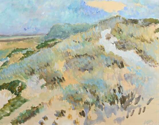Ohm, Wilhelm (1905-1965) "Dünen" 1964, Tempera, u.r. monogr./num., 42,7x53,5cm (m.R. 59,5x70cm) - Foto 1
