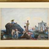 Preiswerk, Theophil (1846-1919) "Badevergnügen", Aquarell, u.r. sign., 31,5x47cm (m.R. 48x63cm), min. fleckig - photo 2