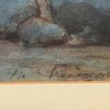 Preiswerk, Theophil (1846-1919) "Badevergnügen", Aquarell, u.r. sign., 31,5x47cm (m.R. 48x63cm), min. fleckig - photo 3