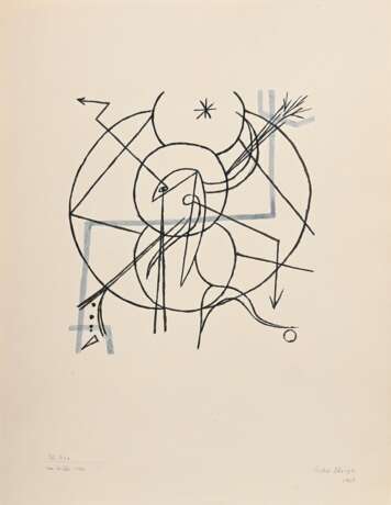 Schreyer, Lothar (1886-1966) "Figürliche Komposition" 1923, Tinte/Aquarell, u. sign./dat./gewidmet, BM 30,8x24cm, min. Altersspuren, Provenienz: Geschenk des Künstlers, seitdem Privatbesitz - photo 1