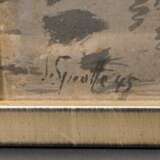 Sprotte, Siegward (1913-2004) "Ufer mit Schilfrohr" 1945, Aquarell, u.l. sign./dat., 46,5x26cm (m.R. 49,3x29cm), fleckig - photo 3