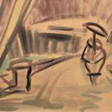 Tollmann, Günther (1926-1990) "Frauen im Park" 1953, Tempera/Papier, u.r. monogr./dat., verso bez., 21,5x35cm (m.R. 50x61cm), u.l. kleine Knickspur - photo 1