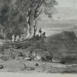 2 Zeichnungen eines unbekannten Künstlers der Englischen Schule "Flusslandschaft (Southampton)" und "Küstenszene" um 1800/1820, Bleistift (Sgraffito), 1x verso undeutl. bez., je ca. 12,8x16,8cm (m.R. … - photo 8
