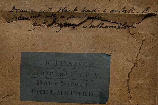 2 Zeichnungen eines unbekannten Künstlers der Englischen Schule "Flusslandschaft (Southampton)" und "Küstenszene" um 1800/1820, Bleistift (Sgraffito), 1x verso undeutl. bez., je ca. 12,8x16,8cm (m.R. … - photo 10