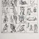 Augustin, Edgar (1936-1996) "Figuren" 1977, Lithographie, 29/80, u. sign./dat./num., PM ca. 37,5x40cm, BM 76x56cm - photo 1