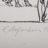 Augustin, Edgar (1936-1996) "Figuren" 1977, Lithographie, 29/80, u. sign./dat./num., PM ca. 37,5x40cm, BM 76x56cm - photo 3