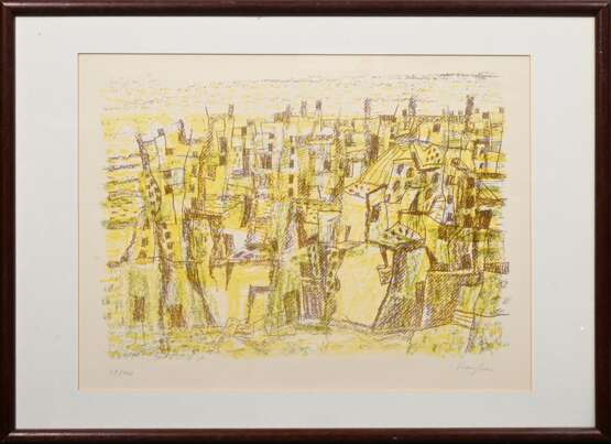 Bargheer, Eduard (1901-1979) "Cairo" 1966, Farblithographie, 58/120, u. sign./num., i.d. Platte sign./dat., PM ca. 34x48,5cm, BM 42x60cm (m.R. 53x73,5cm), min. Altersspuren - photo 2