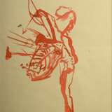 Beuys, Joseph (1921-1986) "o.T. (Indianer mit Pfeilen beschossen)" 1974, Farblithographie, 15/17 A.P., u. sign./num., Trockenstempel “Matthieu Litho/ Switzerland”, 72x51,5cm (m.R. 74,5x54,5cm) - фото 1