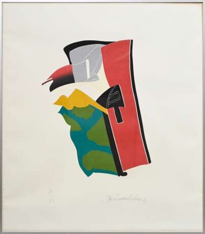 Chamberlain, John Angus (1927-2011) "Daddy-O-Spings" 1983, Sieb- und Prägedruck, 25/27, u. sign./dat./num., freigestellt gerahmt, BM ca. 79,5x69,5cm - photo 2