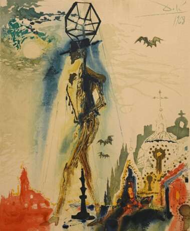 Dali, Salvador (1904-1989) "Don Josés letzter Auftritt" 1968, Farblithographie, CI/CXXV, u. sign./num., o.r. i. Stein sign./dat., PM 54x43cm (m.R. 80,5x64,5cm), vergilbt - photo 1