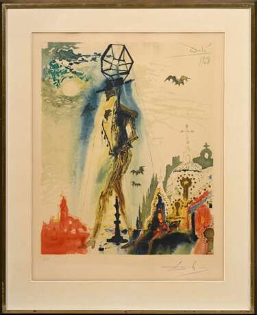 Dali, Salvador (1904-1989) "Don Josés letzter Auftritt" 1968, Farblithographie, CI/CXXV, u. sign./num., o.r. i. Stein sign./dat., PM 54x43cm (m.R. 80,5x64,5cm), vergilbt - photo 2