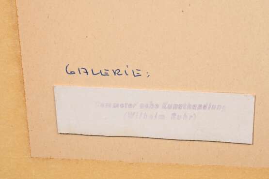 Droege, Oscar (1898-1983) „Schiffe im Hafen“, Farbholzschnitt, u. sign./bez., PM 35,3x23,8cm (m.R. 50x37,5cm), leicht vergilbt - Foto 4