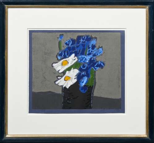 Fussmann, Klaus (*1938) "Margariten und Kornblumen" 1993, Farblinolschnitt, 24/48, u. sign./dat./num., verso bez., PM 29,5x34,5cm, BM 32x37cm (m.R. 55,5x60cm) - фото 2