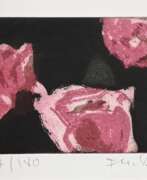 Produktkatalog. Fussmann, Klaus (*1938) &quot;Rosen&quot;, Farbradierung, 7/180, u. sign./undeutl. dat./num., PM 11x13,3cm, BM 14,5x14,5cm