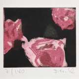 Fussmann, Klaus (*1938) "Rosen", Farbradierung, 7/180, u. sign./undeutl. dat./num., PM 11x13,3cm, BM 14,5x14,5cm - Foto 1