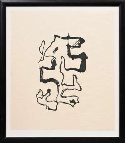 4 Hausmann, Raoul (1886-1971) "Teftlin", "o.T.", "111" und "Der Kommandant" 1949-1957/1983, Holzschnitte, Griffelkunst, PM 23,2x15,6-29,7x18,8cm, BM 36,4x31,7-38,4-31,9cm, z.T. lei… - photo 2