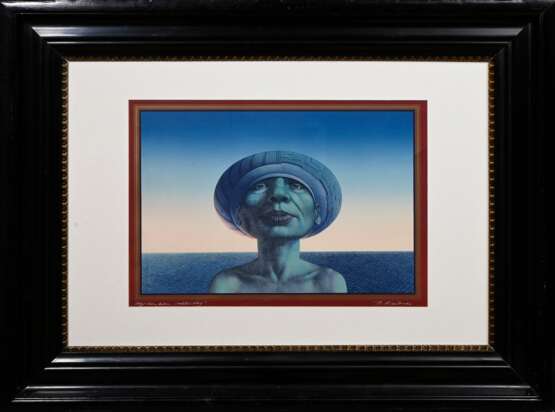 Hausner, Rudolf (1914-1995) "Adam sehtüchtig", Farbserigraphie, 239/400, u. sign./num./betitelt, PM 43,8x63,7cm (m.R. 96,5x126,5cm) - photo 2