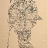 Janssen, Horst (1929-1995) „Kopf (Ausstellung Warburgstr. 33, Hamburg)“, Lithographie, 64x47cm (m.R. 77,5x60,5cm), leicht vergilbt, Provenienz: Nachlass Anne Tügel - photo 1