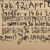 Janssen, Horst (1929-1995) „Kopf (Ausstellung Warburgstr. 33, Hamburg)“, Lithographie, 64x47cm (m.R. 77,5x60,5cm), leicht vergilbt, Provenienz: Nachlass Anne Tügel - photo 3