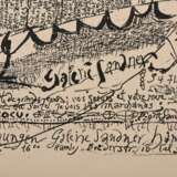 Janssen, Horst (1929-1995) „Willem Grimm - Ausstellung Galerie Sandner“ 1958, Lithographie, 56x46cm (m.R. 69,5x59,5cm), leicht vergilbt, Provenienz: Nachlass Anne Tügel - photo 4