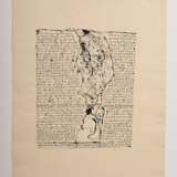 Janssen, Horst (1929-1995) "Friedrich, König von Schweden...", Lithographie, u.r. sign., PM 42x34,5cm, BM 75,5x53,5cm, kleine Randdefekte, leicht fleckig, verso Montagereste, Provenienz: Nachlass Anne Tügel - фото 2