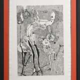 Janssen, Horst (1929-1995) "Cha-Cha-Cha" 1958, Radierung, Probe, u. sign./bez./dat./gewidmet, freigestellt gerahmt, PM 59,2x39,2cm, BM 78,5x52cm (m.R. 94x67,5cm), Ränder leicht wellig, Provenienz: Nachlass Anne… - photo 3