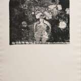 Janssen, Horst (1929-1995) "Gartenparty" 1958, Radierung, Probe, u. sign./dat./bez./gewidmet, PM 28,5x38,5cm, BM 78,5x52cm, im Randbereich leicht fleckig, Provenienz: Nachlass Anne Tügel - photo 2