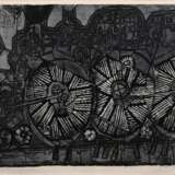 Janssen, Horst (1929-1995) "Lokomotive" 1961, Farbholzschnitt, 6/25, u. sign./dat./num./bez., PM 46,5x53cm, BM 50,2x65cm, im Randbereich herstellungsbedingt leicht fleckig, Provenienz: Nachlass Anne Tügel - photo 2