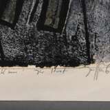 Janssen, Horst (1929-1995) "Lokomotive" 1961, Farbholzschnitt, 6/25, u. sign./dat./num./bez., PM 46,5x53cm, BM 50,2x65cm, im Randbereich herstellungsbedingt leicht fleckig, Provenienz: Nachlass Anne Tügel - photo 3