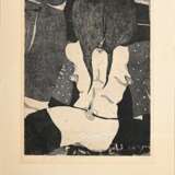 Janssen, Horst (1929-1995) "Fini" 1968, Radierung, u. sign./dat./gewidmet, i.d. Platte sign./dat., PM 49,3x39,3cm, BM 74x54,5cm, diverse Defekte - photo 2
