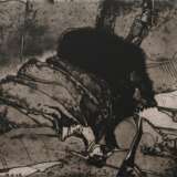 Janssen, Horst (1929-1995) "Bärenjagd nach Hokusai" 1970, Radierung, Probe, u. sign./dat./bez., PM 17,6x24,8cm, BM 34,5x49cm - photo 1
