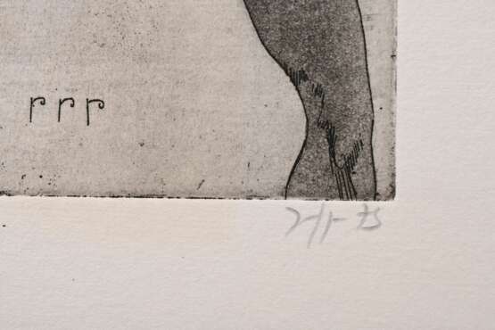 Janssen, Horst (1929-1995) "B'rrr" 1973, Radierung, u.r. sign./dat., PM 26,2x23,4cm, BM 49x34cm - фото 3